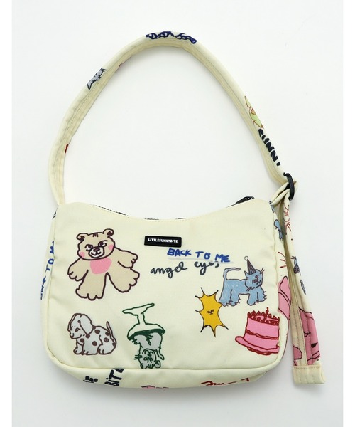 Little sunny bite(リトルサニーバイト)の「little sunny bite x Paula Grenouille doodle bag(ショルダーバッグ・レディース・ピンク/ブルー/イエロー・FREE)」の3枚目の写真