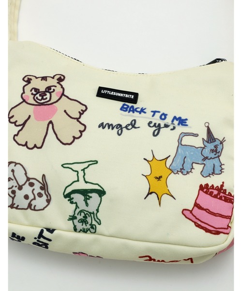 Little sunny bite(リトルサニーバイト)の「little sunny bite x Paula Grenouille doodle bag(ショルダーバッグ・レディース・ピンク/ブルー/イエロー・FREE)」の15枚目の写真