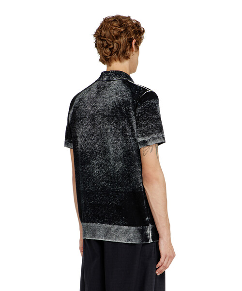 DIESEL(ディーゼル)の「メンズ ポロニット K-LAWRIE(ニット/セーター・メンズ・ブラウン系その他/ブラック・X-LARGE/SMALL/LARGE/MEDIUM/XX-LARGE)」の6枚目の写真