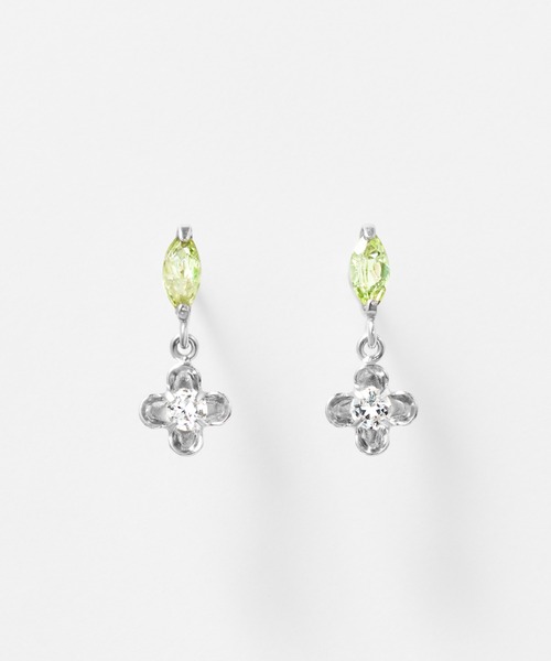Jewel closet by L&Co.(ジュエルクローゼットバイエルアンドコー)の「K10 フラワー モチーフ ピアス(ピアス(両耳用)・レディース・ホワイトゴールド/ピンクゴールド・FREE)」の1枚目の写真