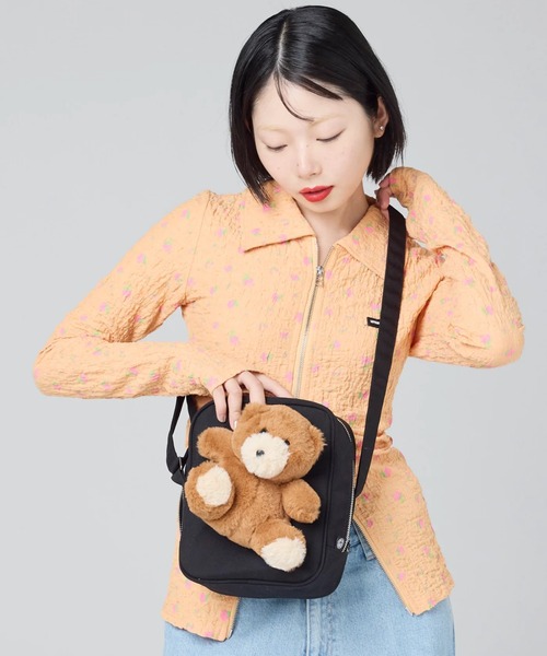 Little sunny bite(リトルサニーバイト)の「littlesunnybite/リトルサニーバイト/bear shoulder bag(ショルダーバッグ・レディース・ブラック/ピンク・F)」の14枚目の写真
