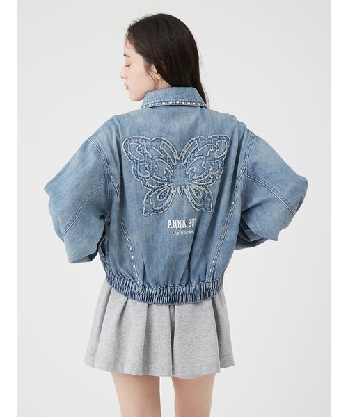 LILY BROWN（リリーブラウン）の「【LILY BROWN×ANNA SUI】スタッズデニムシャツブルゾン（ブルゾン・レディース・ピンク/その他/ライトブルー・F）」の11枚目の写真