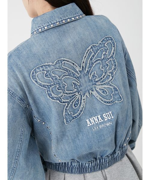 LILY BROWN（リリーブラウン）の「【LILY BROWN×ANNA SUI】スタッズデニムシャツブルゾン（ブルゾン・レディース・ピンク/その他/ライトブルー・F）」の13枚目の写真