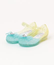 ASBee | Double Star ダブルスター キッズ ライトアップクリアバレエシューズ【光る靴/ガラスの靴】リボン付きサンダル(サンダル)