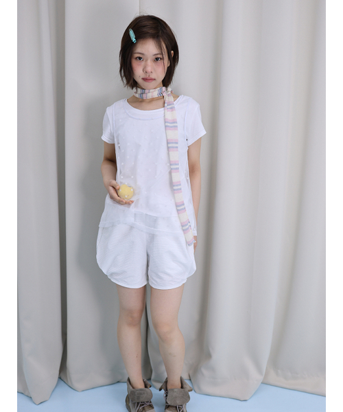 MUWM(ムウム)の「プリッツショーツ Puritsu Shorts (2カラー)(その他パンツ・レディース・ホワイト/ブラック・OS)」の15枚目の写真