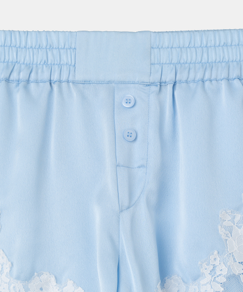 MILLO WOMEN（ミロウーマン）の「サテンレーストリムショーツ[スカイブルー]（その他パンツ・レディース・その他・SMALL/MEDIUM）」の4枚目の写真