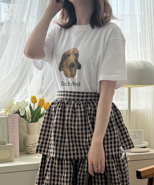 tunee(チュニー)の「ガーリーアニマルデザイン半袖Tシャツ(hsyd)(Tシャツ/カットソー・レディース・A/C/D・LARGE/MEDIUM)」の6枚目の写真