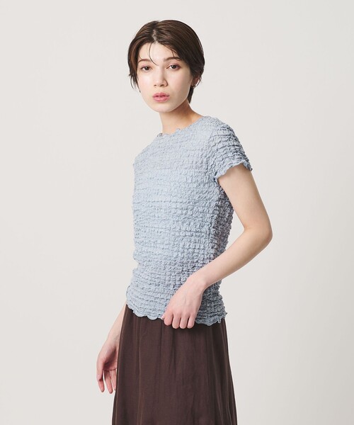 BEAUTY&YOUTH UNITED ARROWS(ビューティーアンドユースユナイテッドアローズ)の「【WEB限定】シュリンクレース プルオーバー(Tシャツ/カットソー・レディース・オフホワイト/ブラック/ライトブルー・FREE)」の15枚目の写真