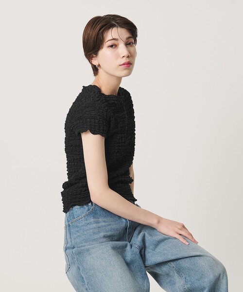 BEAUTY&YOUTH UNITED ARROWS(ビューティーアンドユースユナイテッドアローズ)の「【WEB限定】シュリンクレース プルオーバー(Tシャツ/カットソー・レディース・オフホワイト/ブラック/ライトブルー・FREE)」の20枚目の写真