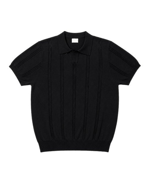 [Chikashitsu+] punching summer knit polo (4 цвета) — полужакетная летняя вязаная поло