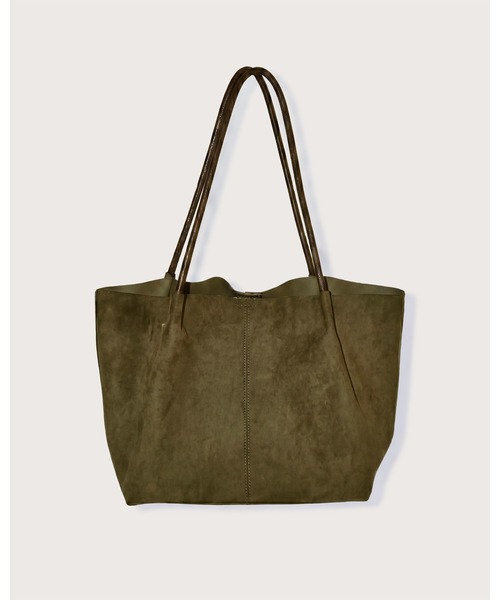 kiehtova(キエトヴァ)の「【kiehtova】FAUX SUEDE TOTE BAG/フォックススウェードトートバッグ 軽量 収納力(トートバッグ・レディース・カーキ/ブラウン・FREE)」の5枚目の写真