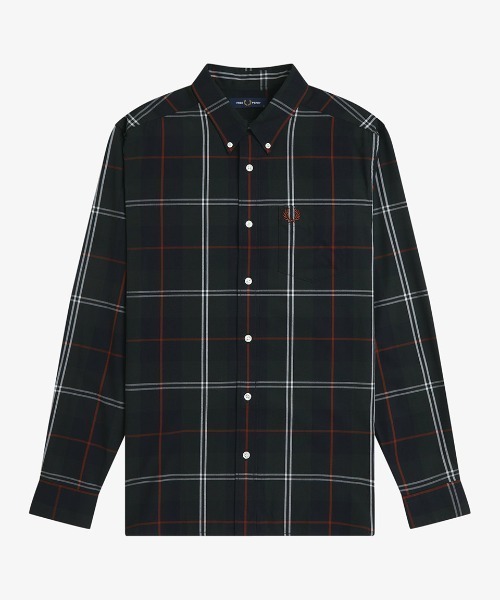 FRED PERRY(フレッドペリー)の「【先行予約受付中】Poplin Tartan Shirt/ポプリンタータンチェックシャツ(シャツ/ブラウス・メンズ・ダークグリーン・S/L/M)」の7枚目の写真