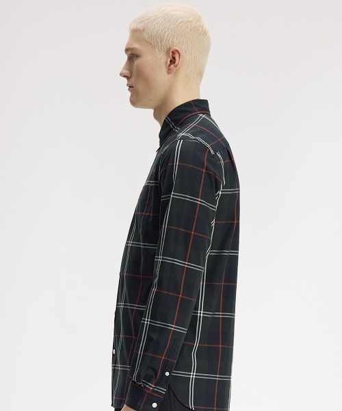 FRED PERRY(フレッドペリー)の「【先行予約受付中】Poplin Tartan Shirt/ポプリンタータンチェックシャツ(シャツ/ブラウス・メンズ・ダークグリーン・S/L/M)」の6枚目の写真