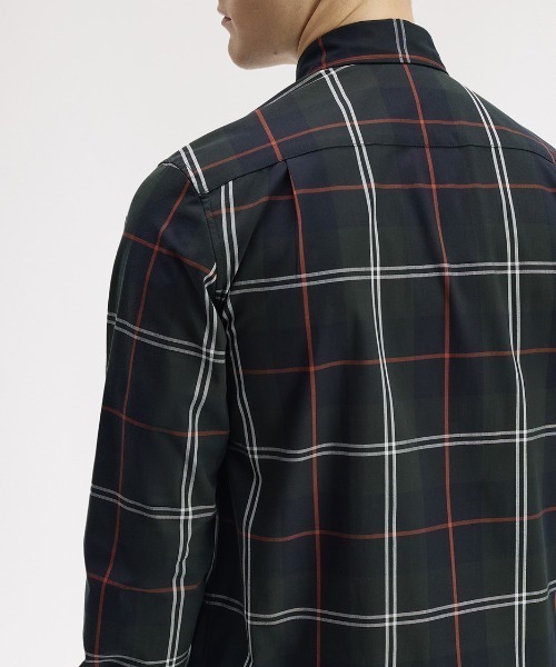 FRED PERRY(フレッドペリー)の「【先行予約受付中】Poplin Tartan Shirt/ポプリンタータンチェックシャツ(シャツ/ブラウス・メンズ・ダークグリーン・S/L/M)」の2枚目の写真