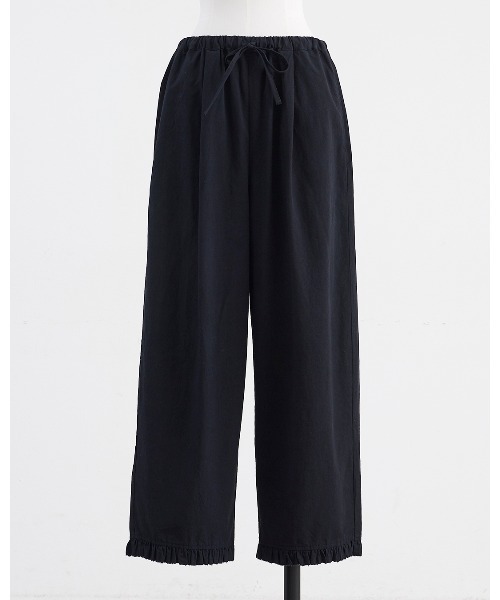 HEAVENLY(ヘブンリー)の「【 HEAVENLY / ヘブンリー 】 Cotton Lawn Frill Hem Easy Pants / コットンローン フリルヘム イージーパンツ 2636091 DLI(その他パンツ・レディース・ブラック/ライトグレー・FREE)」の1枚目の写真