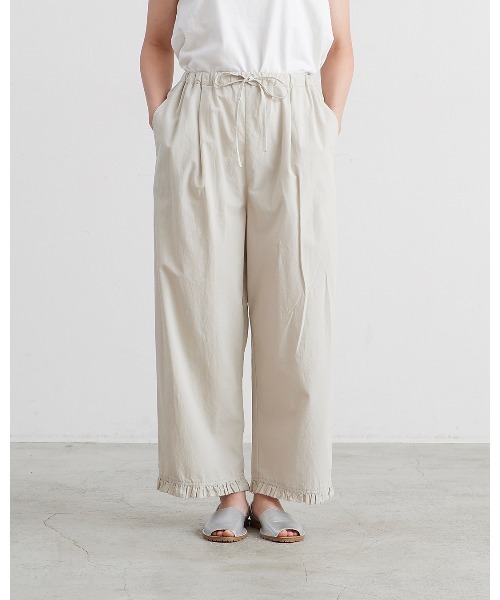 HEAVENLY(ヘブンリー)の「【 HEAVENLY / ヘブンリー 】 Cotton Lawn Frill Hem Easy Pants / コットンローン フリルヘム イージーパンツ 2636091 DLI(その他パンツ・レディース・ブラック/ライトグレー・FREE)」の3枚目の写真