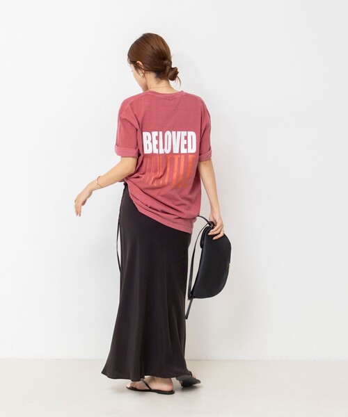 Rie Miller(リエミラー)の「BELOVED MYLITTLE ガーメントダイポケTシャツ(Tシャツ/カットソー・レディース・ホワイト/ボルドー/チャコールグレー/カーキ・FREE)」の8枚目の写真
