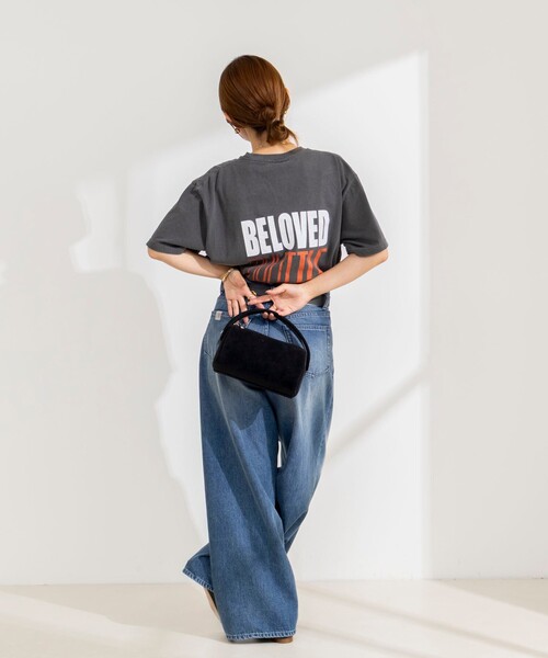 Rie Miller(リエミラー)の「BELOVED MYLITTLE ガーメントダイポケTシャツ(Tシャツ/カットソー・レディース・ホワイト/ボルドー/チャコールグレー/カーキ・FREE)」の18枚目の写真