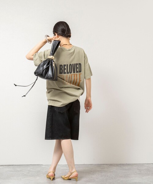 Rie Miller(リエミラー)の「BELOVED MYLITTLE ガーメントダイポケTシャツ(Tシャツ/カットソー・レディース・ホワイト/ボルドー/チャコールグレー/カーキ・FREE)」の20枚目の写真