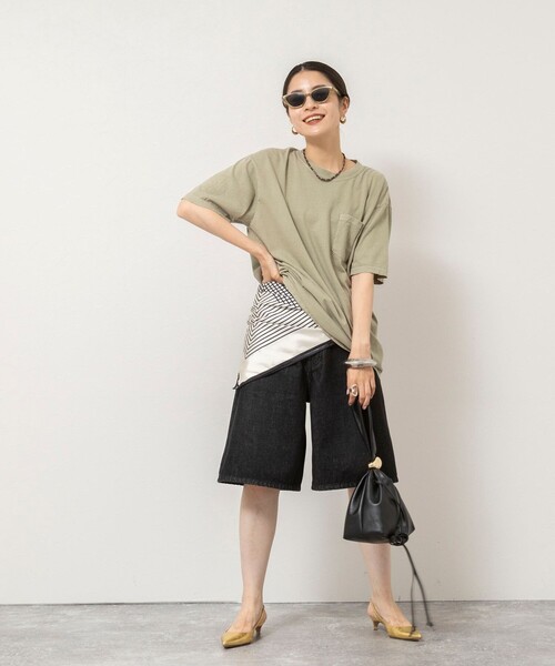 Rie Miller(リエミラー)の「BELOVED MYLITTLE ガーメントダイポケTシャツ(Tシャツ/カットソー・レディース・ホワイト/ボルドー/チャコールグレー/カーキ・FREE)」の22枚目の写真