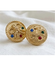 【Flower】ヴィンテージボタンピアス(MA)