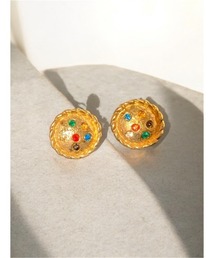 【Flower】ヴィンテージボタンピアス(MA)
