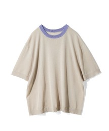 THREE FIFTY STANDARD シアーな配色ニットプルオーバー
