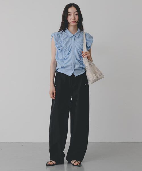SENSE OF PLACE by URBAN RESEARCH(センスオブプレイスバイアーバンリサーチ)の「2WAYハンドルメッシュバッグ(トートバッグ・レディース・アイボリー/ブラック・ONE)」の5枚目の写真