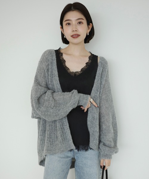anuans(アニュアンス)の「レーストリムカップイントップス(Tシャツ/カットソー・レディース・ブラック/ベージュ/グレー系その他・MEDIUM/SMALL)」の5枚目の写真