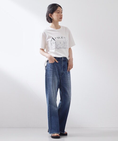 THE SHOP TK （ザ ショップ ティーケー ）の「【ひんやり/吸水速乾】ロゴレースカバーリングTシャツ（Tシャツ/カットソー・レディース・オフホワイト/スミクロ・13/12）」の5枚目の写真