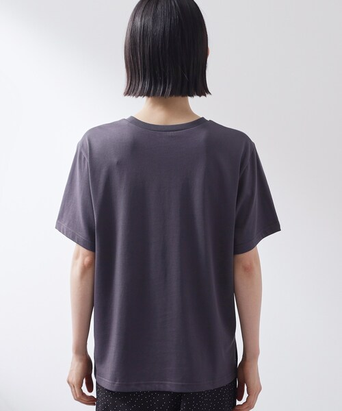 THE SHOP TK （ザ ショップ ティーケー ）の「【ひんやり/吸水速乾】ロゴレースカバーリングTシャツ（Tシャツ/カットソー・レディース・オフホワイト/スミクロ・13/12）」の16枚目の写真