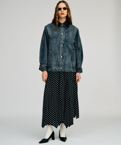 PRANK PROJECT(プランクプロジェクト)の「【2026Autumn Pre-Order】アシンメトリカルプリーツドットドレス / Asymmetrical Pleated Dot Dress(ワンピース・レディース・マルチ・38/36)」の3枚目の写真