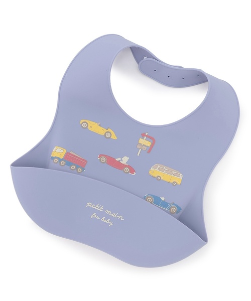 petit main(プティマイン)の「お食事シリコンBIB(スタイ/よだれかけ・キッズ・ベージュ/ライトピンク/ブルー系その他2/ラベンダー・F)」の3枚目の写真