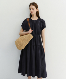 HALF SLEEVE DRESS_UDDR6B222_DEEP NAVY
