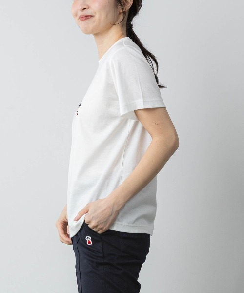 Picone CLUB(ピッコーネクラブ)の「チェーン刺繍UV冷感Tシャツ(その他トップス・レディース・ライトオレンジ系/ブラック/ホワイト・13号/11号/9号)」の11枚目の写真