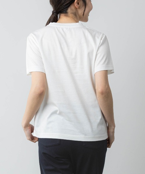 Picone CLUB(ピッコーネクラブ)の「チェーン刺繍UV冷感Tシャツ(その他トップス・レディース・ライトオレンジ系/ブラック/ホワイト・13号/11号/9号)」の12枚目の写真