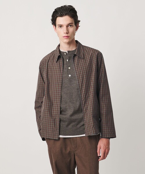 UNITED ARROWS(ユナイテッドアローズ)の「オータム チェック ジップブルゾン(ブルゾン・メンズ・ダークブラウン/ベージュ・XL/M/L/S)」の2枚目の写真