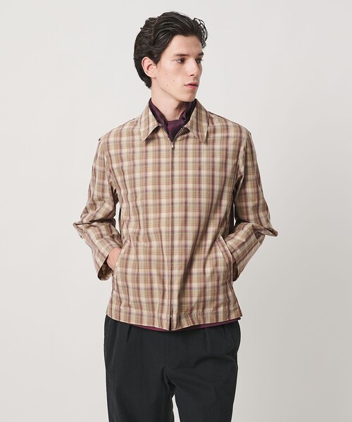 UNITED ARROWS(ユナイテッドアローズ)の「オータム チェック ジップブルゾン(ブルゾン・メンズ・ダークブラウン/ベージュ・XL/M/L/S)」の21枚目の写真