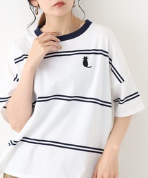 1point刺繍 5分袖Tシャツ