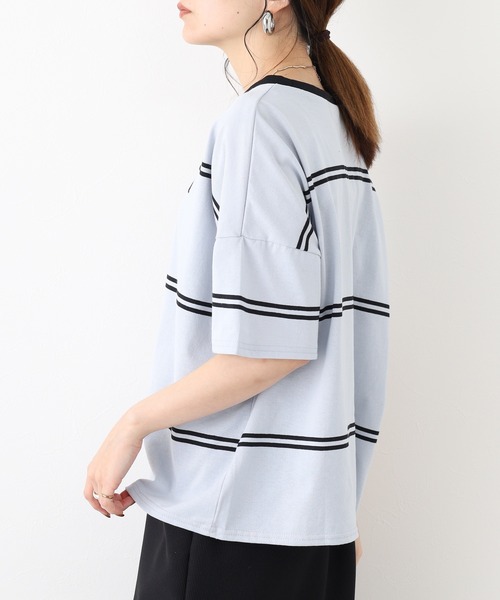 FUNALIVE(ファンアライブ)の「1point刺繍 5分袖Tシャツ(Tシャツ/カットソー・レディース・ホワイト系その他/ベージュ系その他2・L/M)」の13枚目の写真
