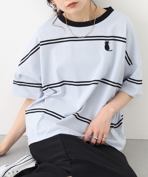 FUNALIVE(ファンアライブ)の「1point刺繍 5分袖Tシャツ(Tシャツ/カットソー・レディース・ホワイト系その他/ベージュ系その他2・L/M)」の17枚目の写真