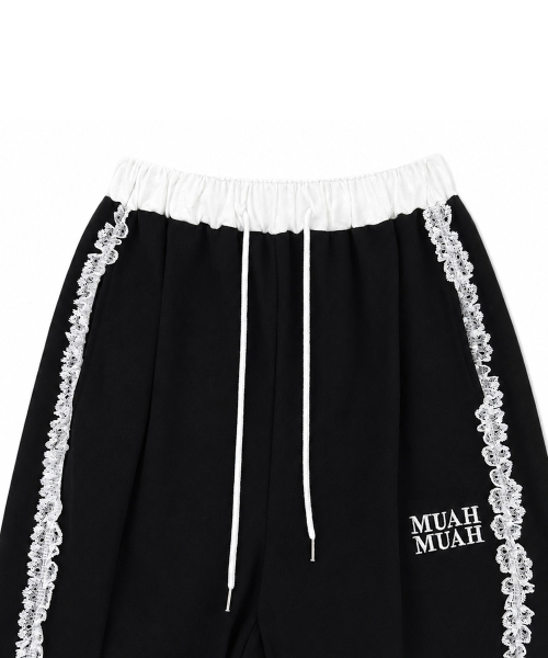muahmuah（ムーアムーア）の「レースライン ワイドバンディングパンツ [ブラック]（スウェットパンツ・レディース・その他・FREE）」の11枚目の写真