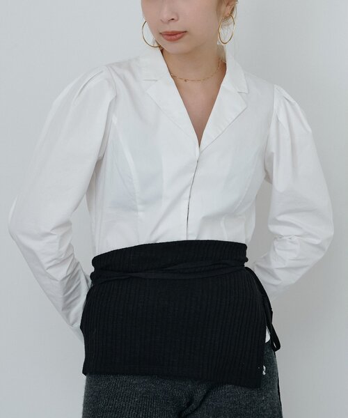[WEB限定] Nuition Paf‑shawl blouse — паф‑шаль блузка