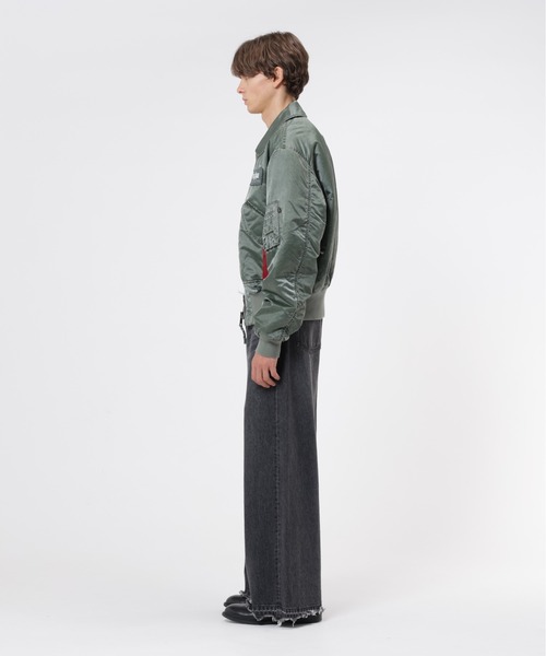 Alpha Industries（アルファインダストリーズ）の「Alpha Industries/アルファ インダストリーズ/CWU 45/P HERITAGE FIT FLIGHT JACKET (BATTLEWASH)/CWU 45/P ヘリテージフィット フライトジャケット バトルウォッシュ（ブルゾン・メンズ・セージグリーン/ブラック・M/S/XS/2XL/XL/L）」の13枚目の写真