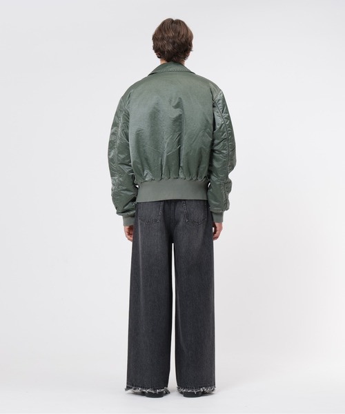 Alpha Industries（アルファインダストリーズ）の「Alpha Industries/アルファ インダストリーズ/CWU 45/P HERITAGE FIT FLIGHT JACKET (BATTLEWASH)/CWU 45/P ヘリテージフィット フライトジャケット バトルウォッシュ（ブルゾン・メンズ・セージグリーン/ブラック・M/S/XS/2XL/XL/L）」の14枚目の写真