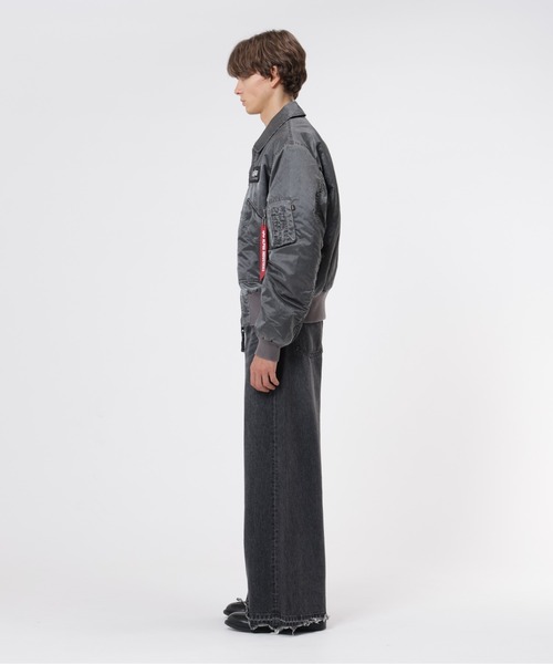 Alpha Industries（アルファインダストリーズ）の「Alpha Industries/アルファ インダストリーズ/CWU 45/P HERITAGE FIT FLIGHT JACKET (BATTLEWASH)/CWU 45/P ヘリテージフィット フライトジャケット バトルウォッシュ（ブルゾン・メンズ・セージグリーン/ブラック・M/S/XS/2XL/XL/L）」の8枚目の写真