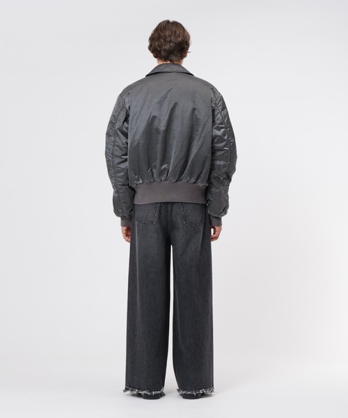 Alpha Industries（アルファインダストリーズ）の「Alpha Industries/アルファ インダストリーズ/CWU 45/P HERITAGE FIT FLIGHT JACKET (BATTLEWASH)/CWU 45/P ヘリテージフィット フライトジャケット バトルウォッシュ（ブルゾン・メンズ・セージグリーン/ブラック・M/S/XS/2XL/XL/L）」の9枚目の写真