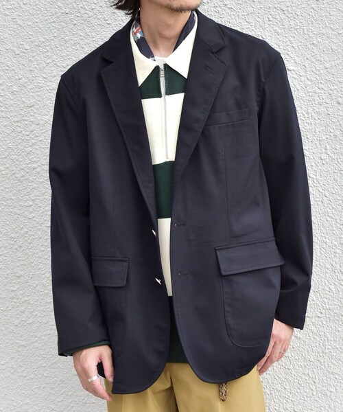 SHIPS any(シップス エニィ)の「ウール混 ツイル ブレザー ジャケット◇(テーラードジャケット・メンズ・ネイビー・LARGE/MEDIUM/SMALL/X-LARGE)」の4枚目の写真