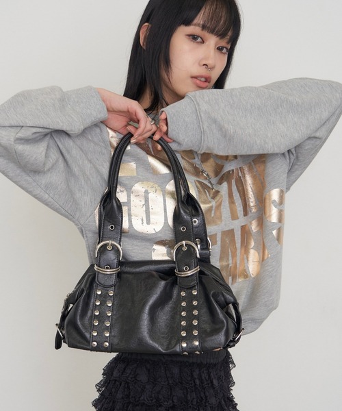 WHO'S WHO gallery(フーズフーギャラリー)の「【WEB限定】ダブルバックルミニボストンバッグ(ボストンバッグ・レディース・ブラック/ダークブラウン/オフホワイト・FREE)」の7枚目の写真