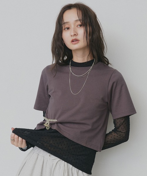 ad thie(アドティエ)の「プチ ハイネック ドット シアートップス(Tシャツ/カットソー・レディース・オフホワイト/ブラック・FREE)」の17枚目の写真